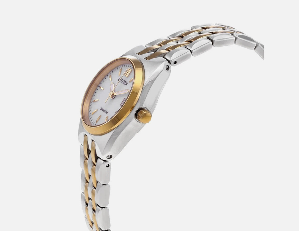 Citizen Eco-Drive Corso Silver Dial Ladies Watch EW2299-50A